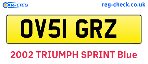 OV51GRZ are the vehicle registration plates.