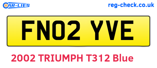 FN02YVE are the vehicle registration plates.