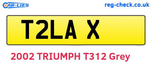 T2LAX are the vehicle registration plates.