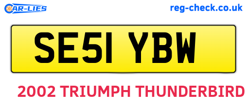 SE51YBW are the vehicle registration plates.