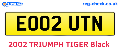 EO02UTN are the vehicle registration plates.