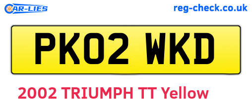 PK02WKD are the vehicle registration plates.