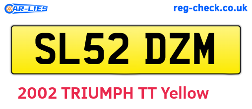 SL52DZM are the vehicle registration plates.