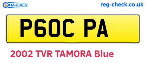P60CPA are the vehicle registration plates.