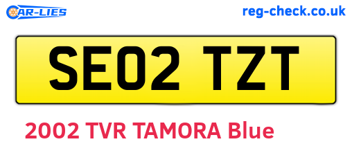 SE02TZT are the vehicle registration plates.