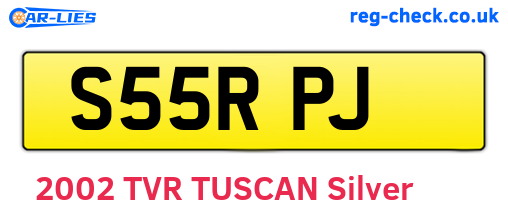 S55RPJ are the vehicle registration plates.