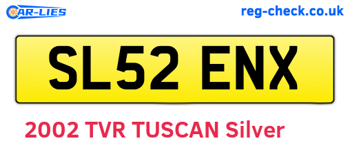 SL52ENX are the vehicle registration plates.