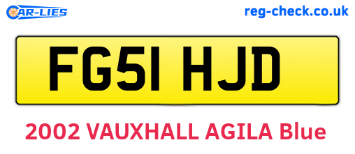 FG51HJD are the vehicle registration plates.