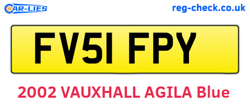 FV51FPY are the vehicle registration plates.