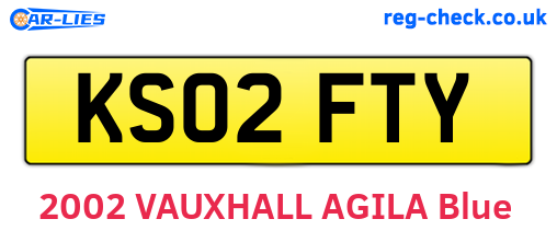 KS02FTY are the vehicle registration plates.