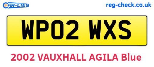 WP02WXS are the vehicle registration plates.