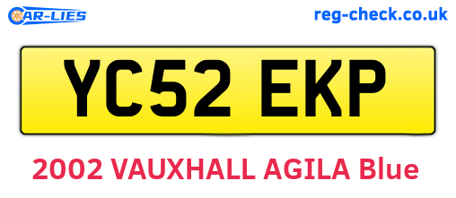 YC52EKP are the vehicle registration plates.
