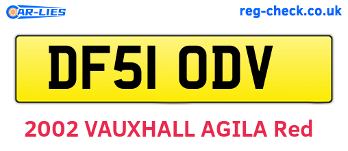 DF51ODV are the vehicle registration plates.