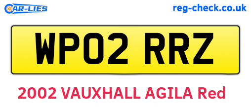 WP02RRZ are the vehicle registration plates.