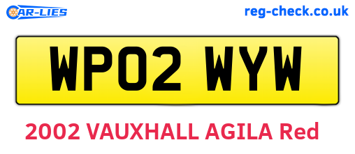 WP02WYW are the vehicle registration plates.