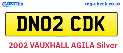 DN02CDK are the vehicle registration plates.