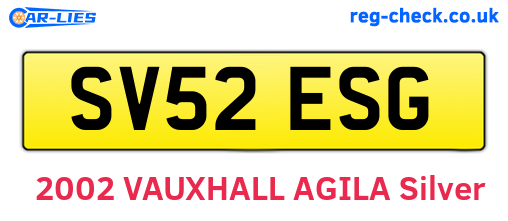 SV52ESG are the vehicle registration plates.