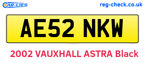 AE52NKW are the vehicle registration plates.