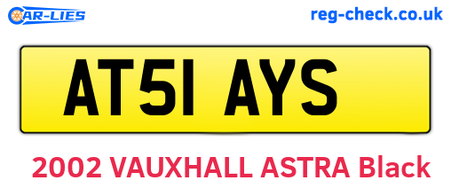 AT51AYS are the vehicle registration plates.