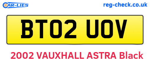 BT02UOV are the vehicle registration plates.