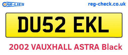 DU52EKL are the vehicle registration plates.