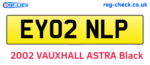 EY02NLP are the vehicle registration plates.