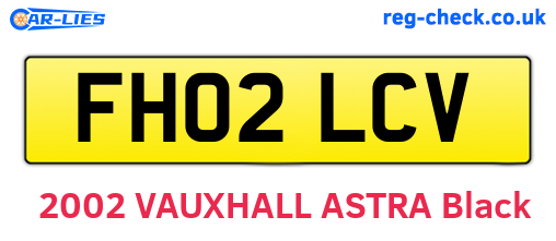 FH02LCV are the vehicle registration plates.