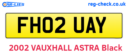 FH02UAY are the vehicle registration plates.