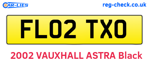 FL02TXO are the vehicle registration plates.