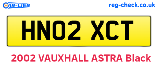 HN02XCT are the vehicle registration plates.