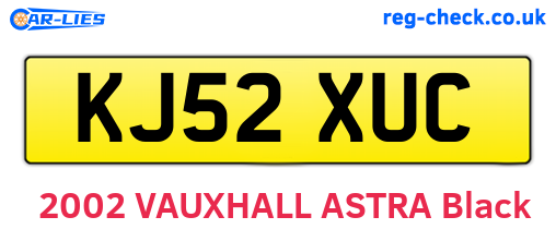 KJ52XUC are the vehicle registration plates.