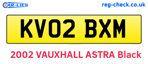 KV02BXM are the vehicle registration plates.
