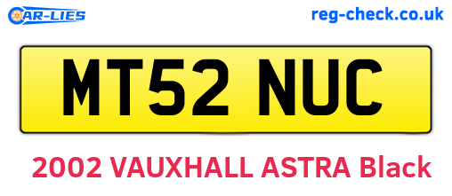 MT52NUC are the vehicle registration plates.