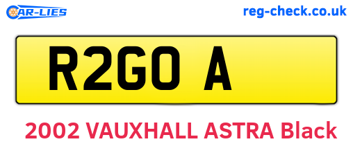R2GOA are the vehicle registration plates.