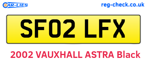 SF02LFX are the vehicle registration plates.