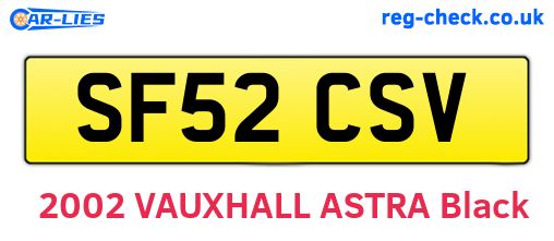 SF52CSV are the vehicle registration plates.