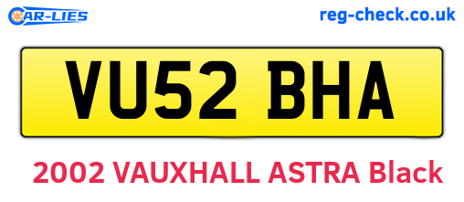 VU52BHA are the vehicle registration plates.