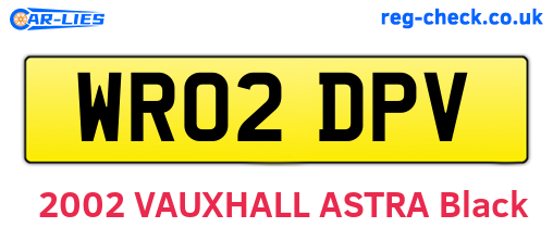 WR02DPV are the vehicle registration plates.