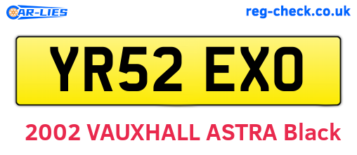 YR52EXO are the vehicle registration plates.