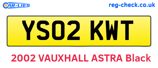 YS02KWT are the vehicle registration plates.