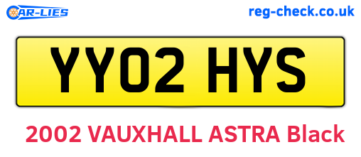 YY02HYS are the vehicle registration plates.