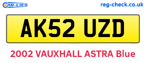 AK52UZD are the vehicle registration plates.