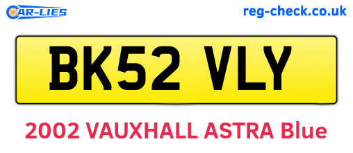 BK52VLY are the vehicle registration plates.