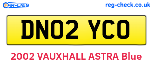 DN02YCO are the vehicle registration plates.