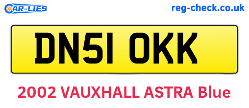 DN51OKK are the vehicle registration plates.