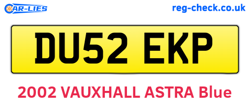 DU52EKP are the vehicle registration plates.