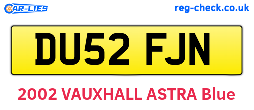 DU52FJN are the vehicle registration plates.