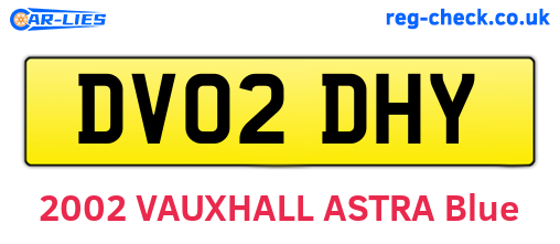 DV02DHY are the vehicle registration plates.
