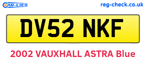 DV52NKF are the vehicle registration plates.