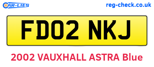 FD02NKJ are the vehicle registration plates.